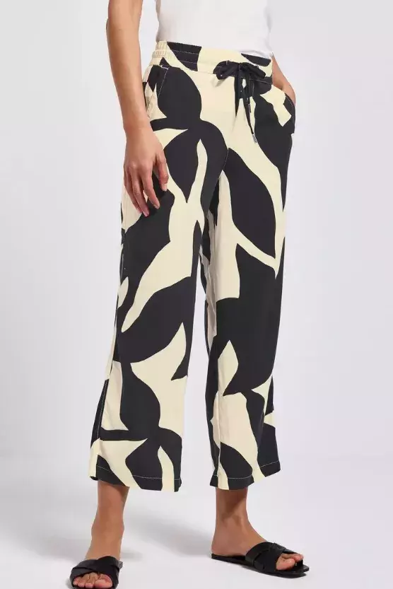 Vzorované široké capri kalhoty, Street One, 1 299 Kč