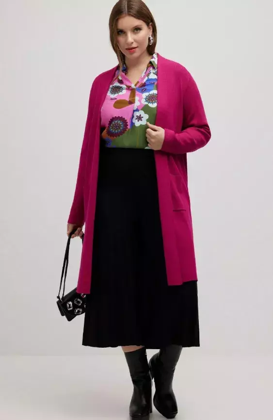 Růžový kardigan, Ulla Popken, 1 949 Kč