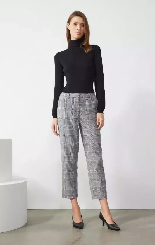 Zkrácené kalhoty s kostkou, Anna Field, 768 Kč