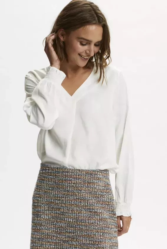 Splývavá blůza, Cream, 834 Kč