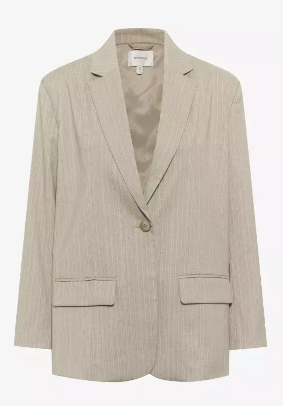 Béžový blejzr s jemnými pruhy, Gestuz, 5 760 Kč