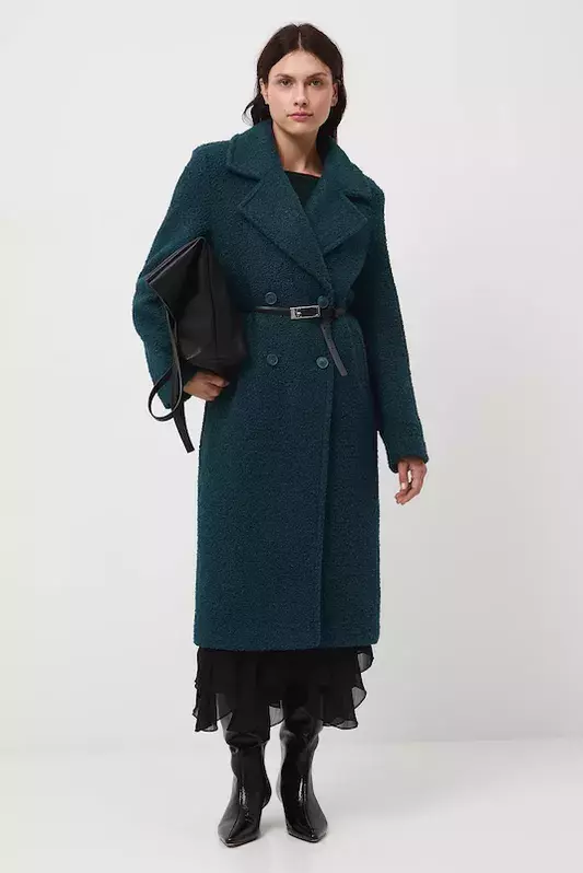 Kabát dámský dvouřadý, s texturou