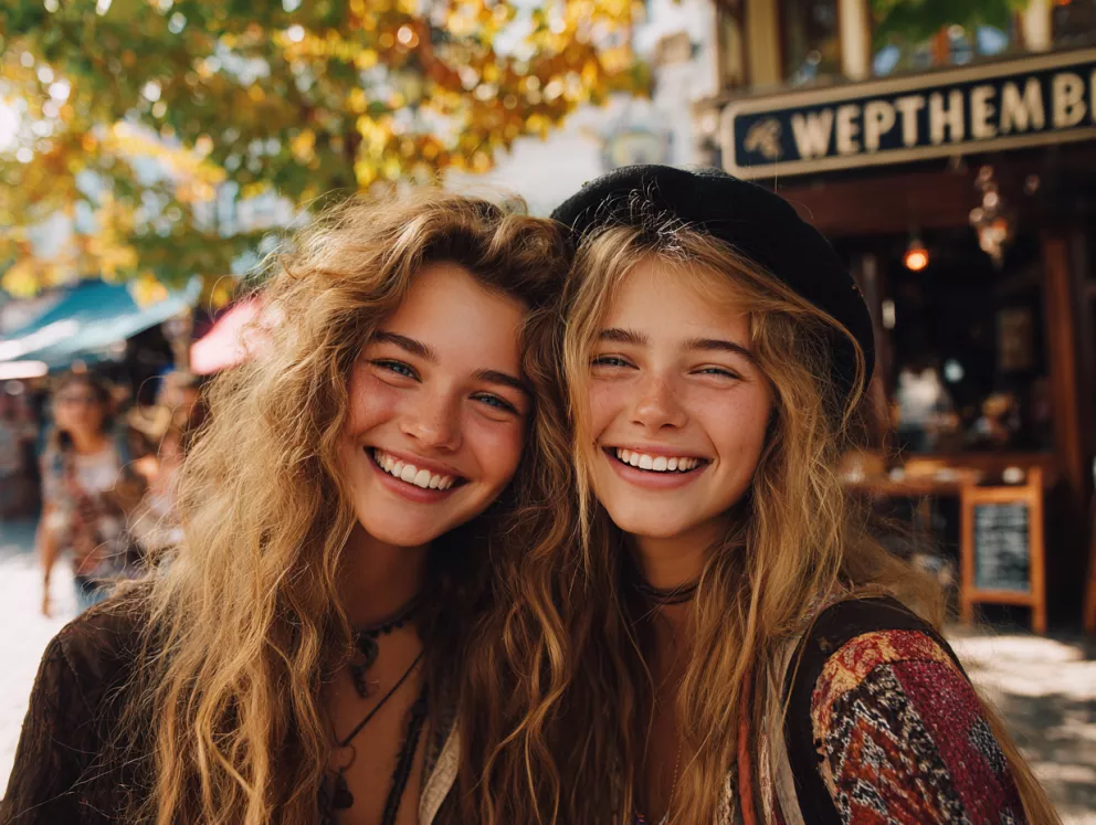 dvě spokojené dívky