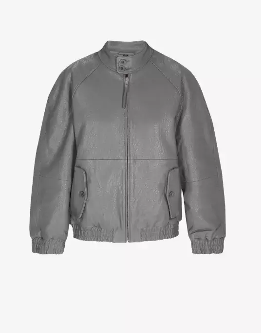 Kožený bomber v šedé barvě, DreiMaster, 4 876 Kč