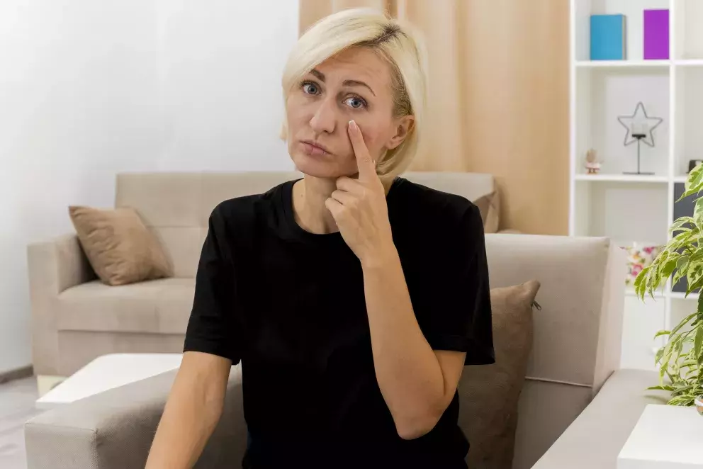 žena, smutek, problém, rozhodnutí