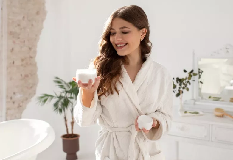 žena s vlasovou maskou