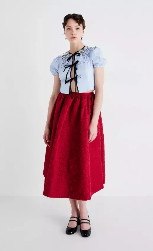 Červená sukně s jemným vzorem, Sister Jane, 1 190 Kč