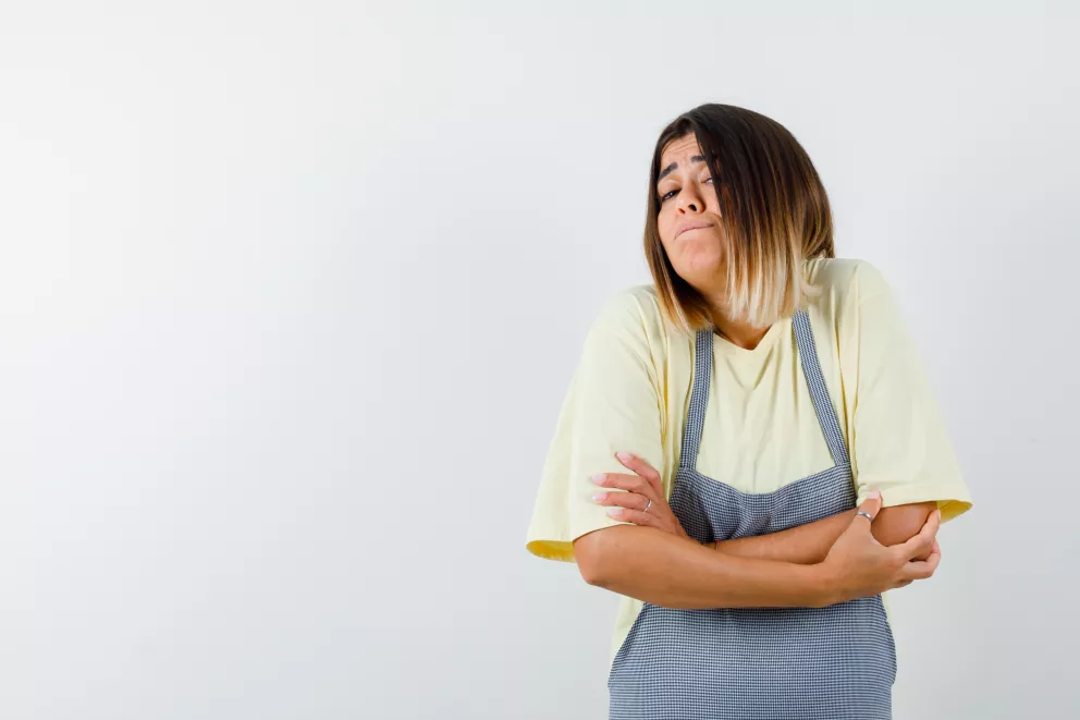 žena, práce, domácnost, smutek