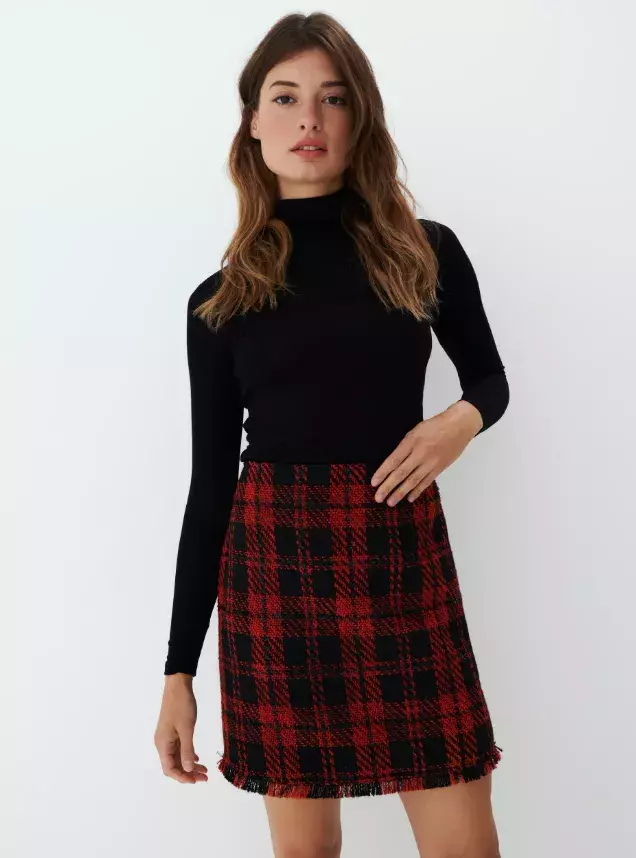 Kostkovaná sukně