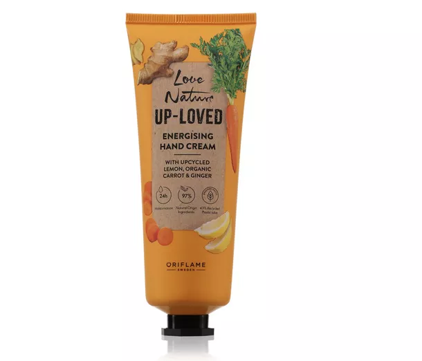 Love Nature Up-Loved Upcycled Lemon & Organic Carrot & Ginger hydratační krém na ruce