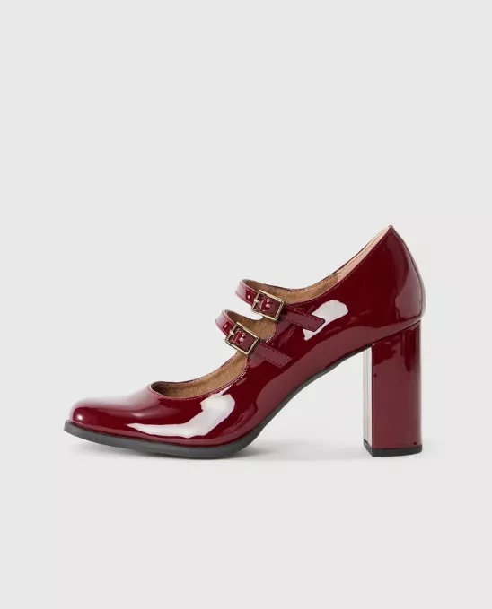 Lesklé bordó lodičky s páskem, Anna Field, 672 Kč