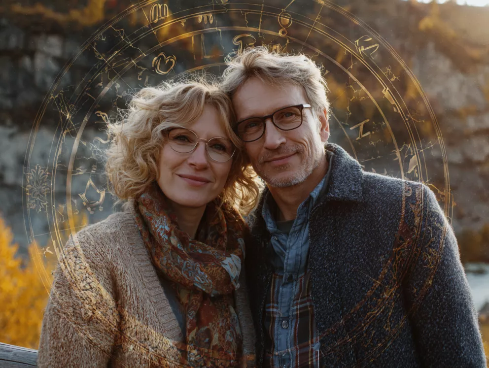 starší pár na podzim