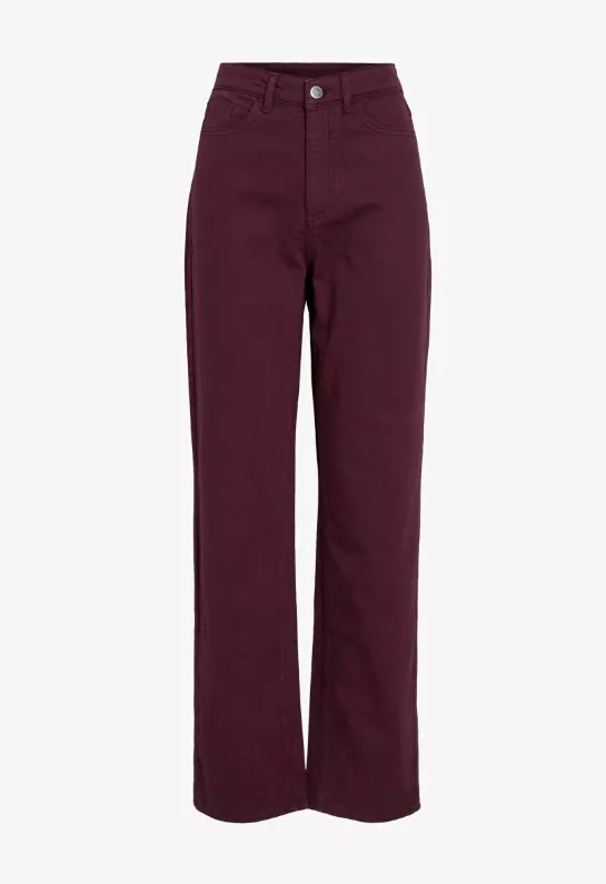 Bordó rovné džíny, VILA, 1 223 Kč
