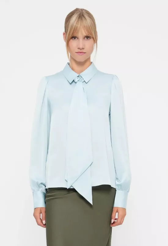 Košilová halenka s vázankou v pánském stylu, VILA, 780 Kč