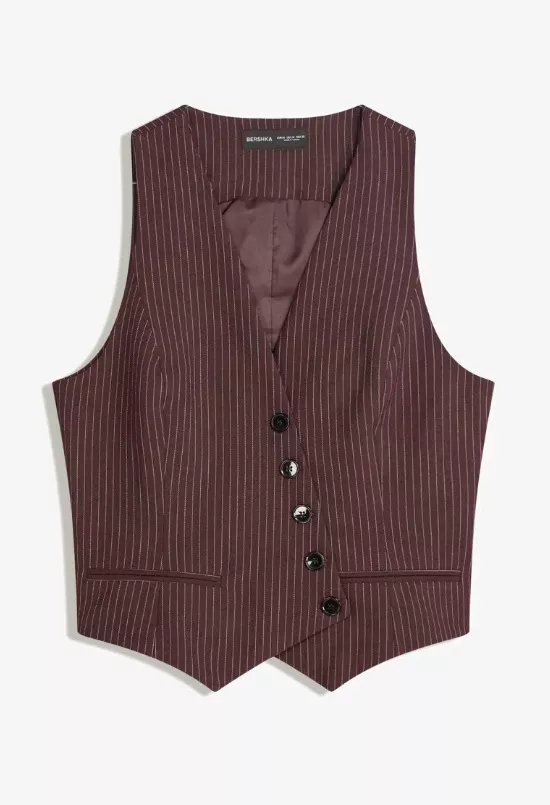 Bordó vesta, Bershka, 699 Kč