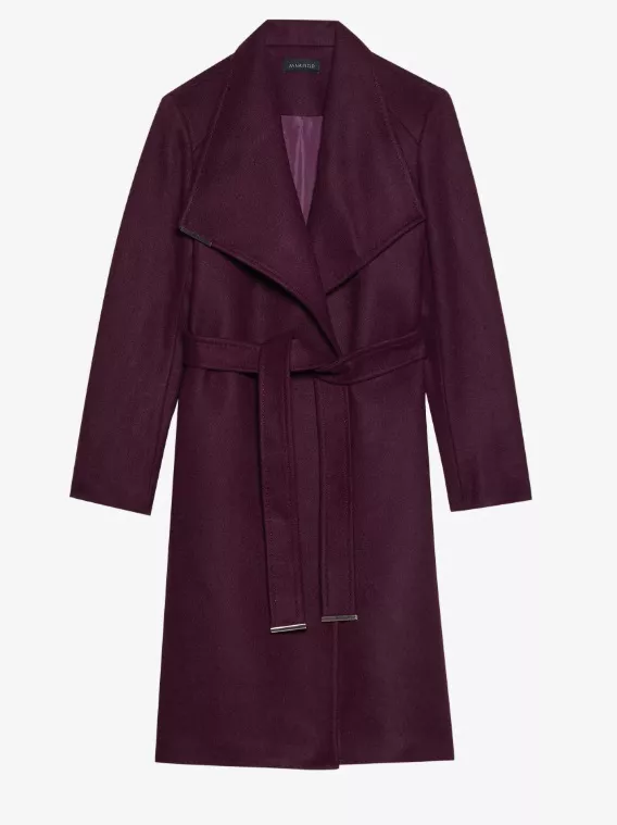 Bordó kabát s vázáním v pase, Anna Field, 2 280 Kč