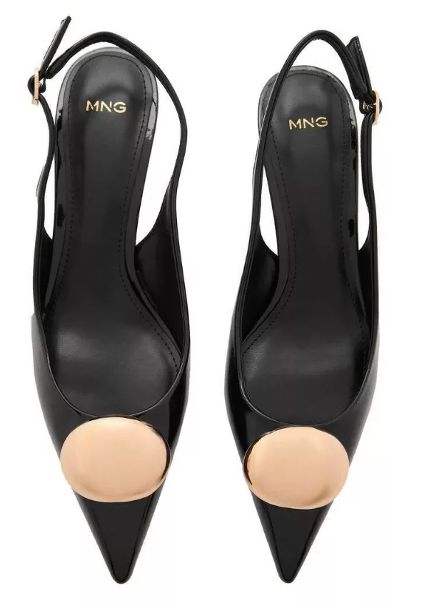 Střevíčky se zlatým detailem, Mango, 1 299 Kč