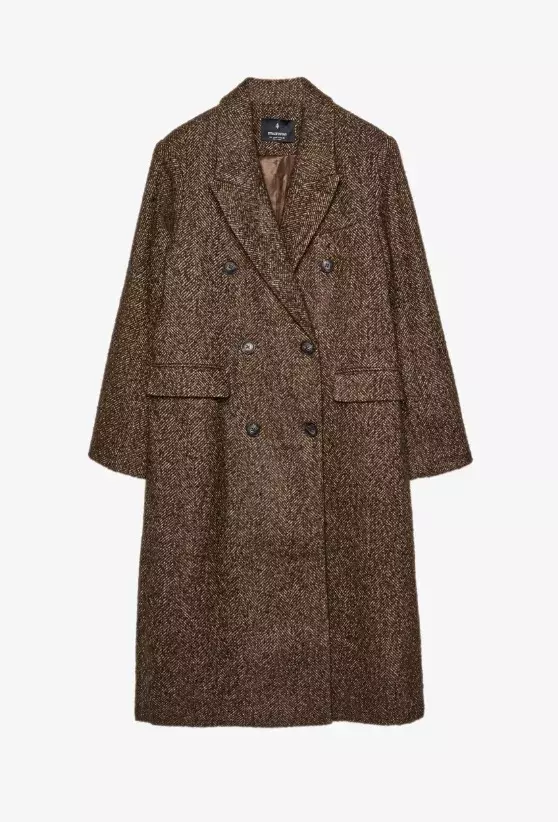 Žíhaný kabát, Stradivarius, 1 999 Kč