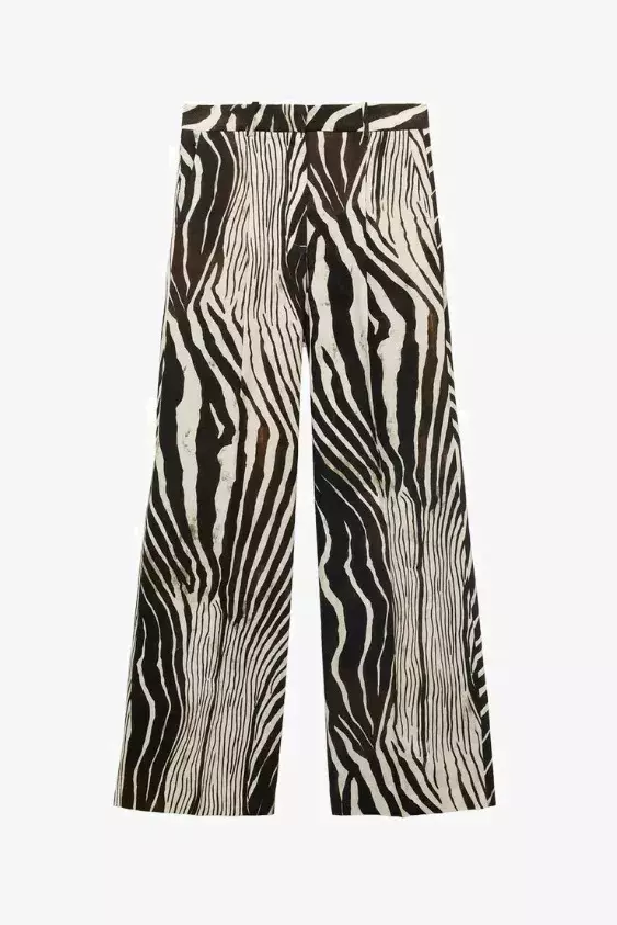 Módní kalhoty se zvířecím potiskem, Mango, 1 999 Kč