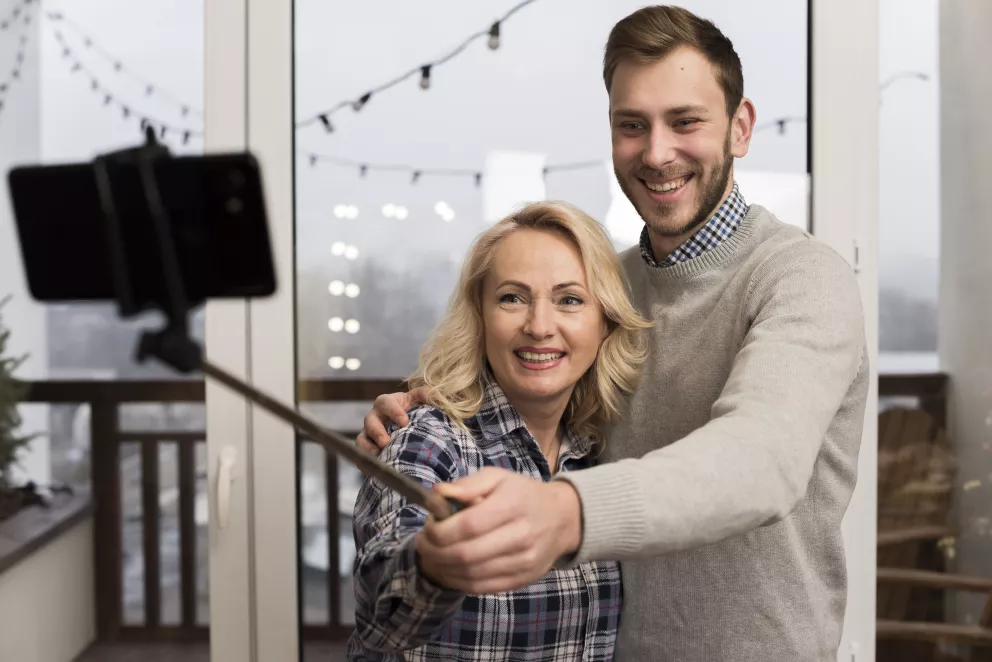 žena, muž, matka, syn, bydlení, soukromí