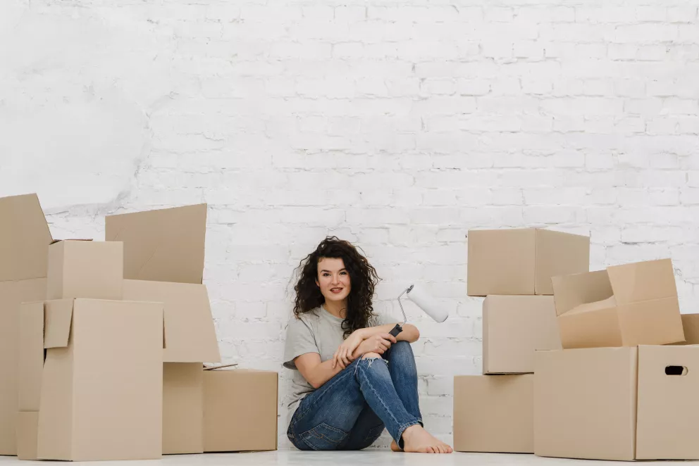 stěhování, kompromis, komfort, žena