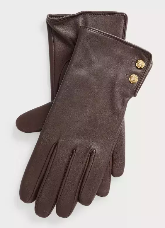 Kožené rukavice s kovanými detaily, Ralph Lauren, 2 600 Kč