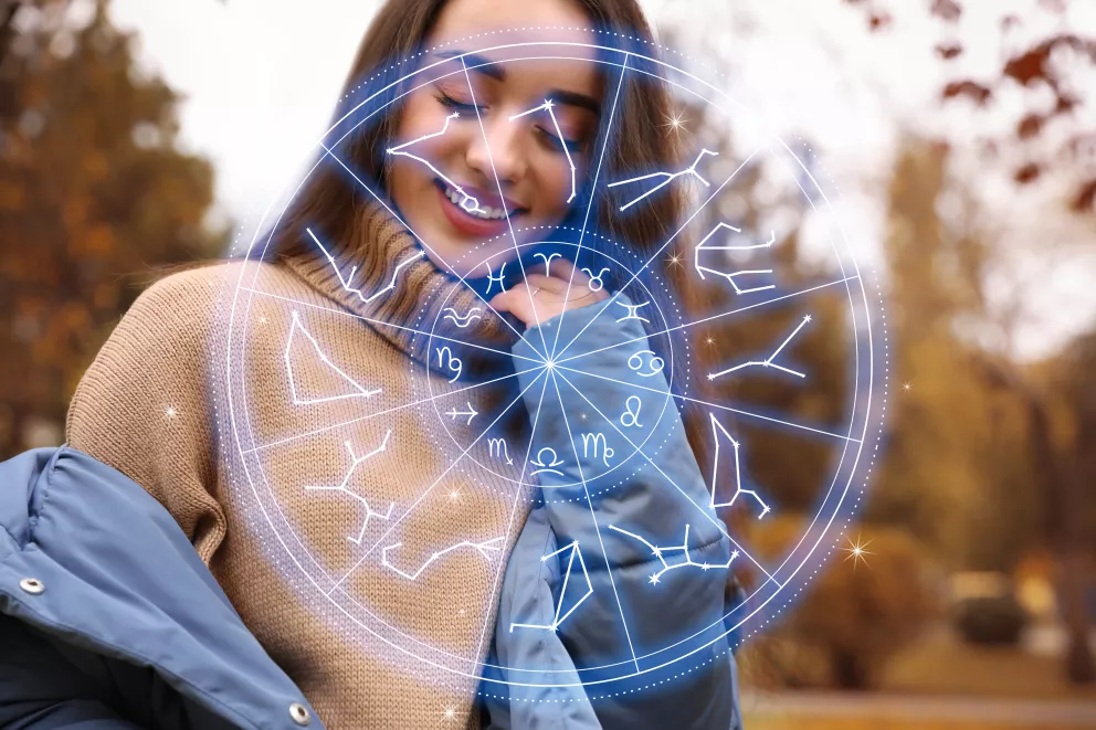 podzimní dívka a zodiac 