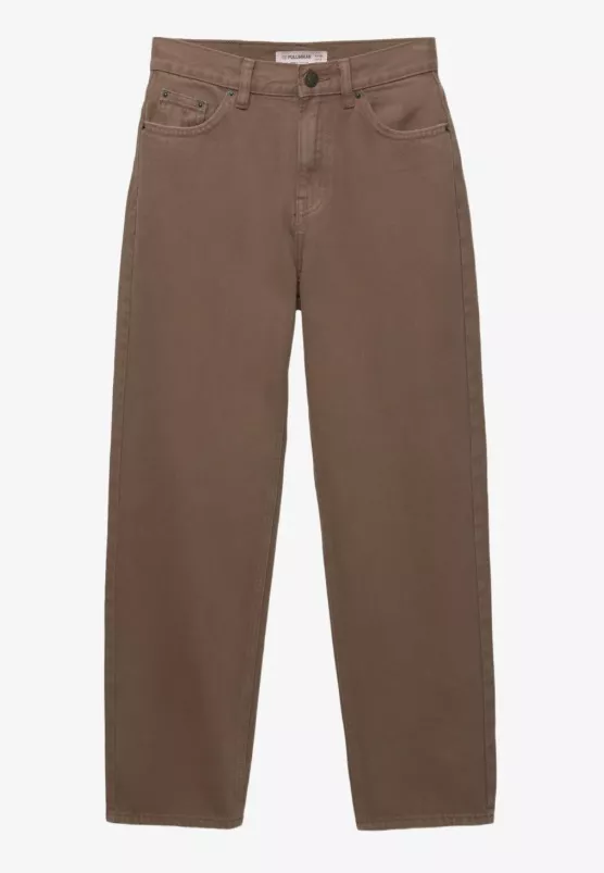 Hnědé džíny na volný čas, PULL&BEAR, 649 Kč