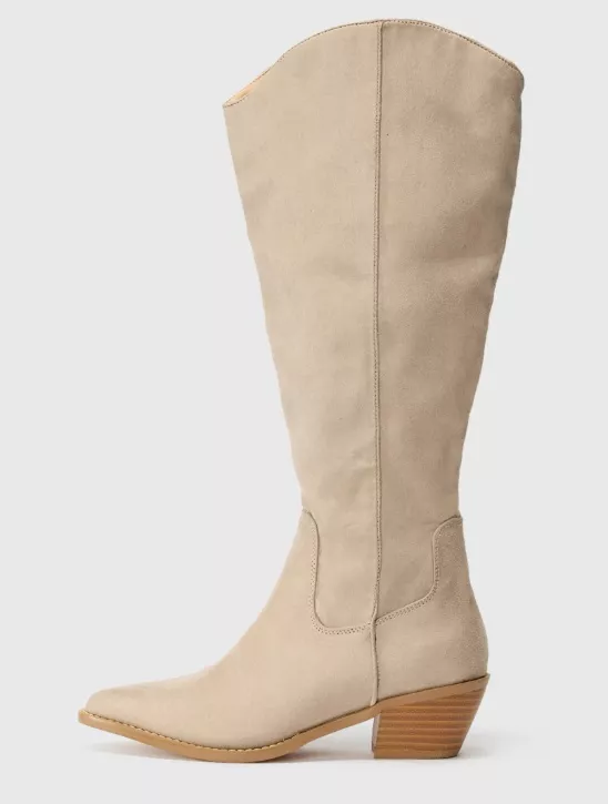 Široké kozačky v krémové barvě, Anna Field, 1 152 Kč