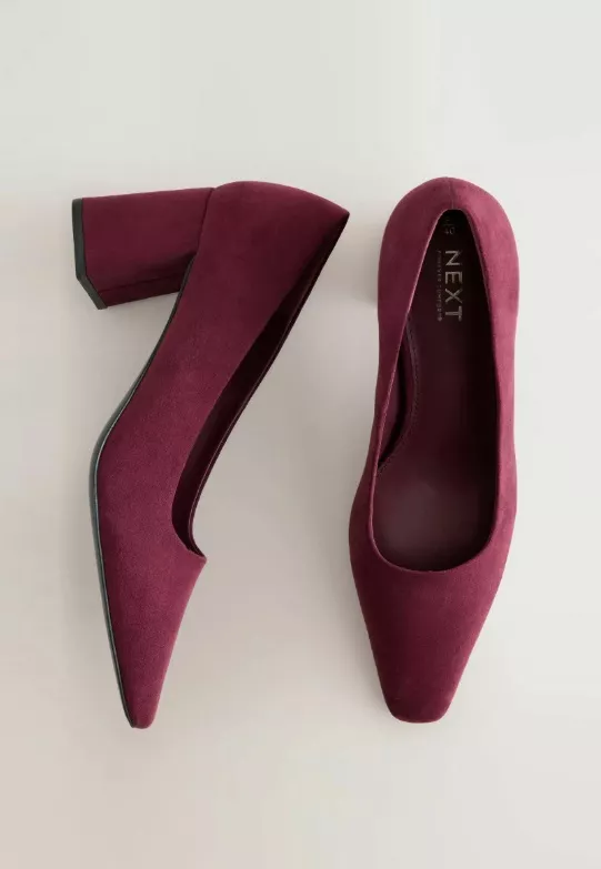 Sametové lodičky na robustním podpatku, Next, 1 165 Kč