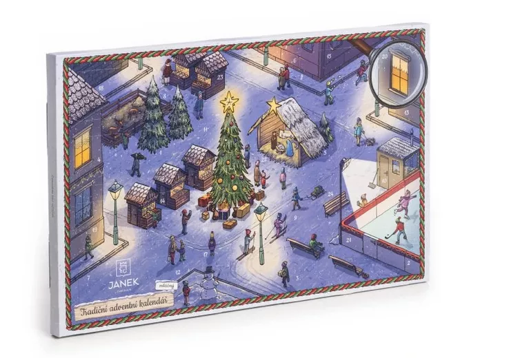 Tradiční čokoládový adventní kalendář