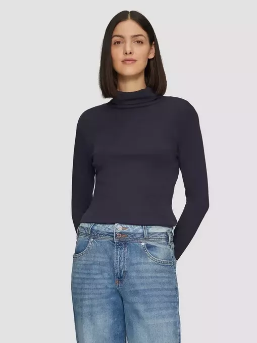 Elastické tričko s dlouhými rukávy a rolákem