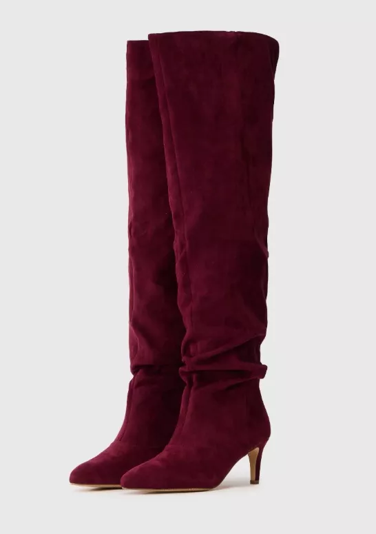 Semišové bordó kozačky, Madden Girl, 2 770 Kč