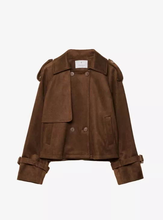 Semišový kabátek, Stradivarius, 1 299 Kč