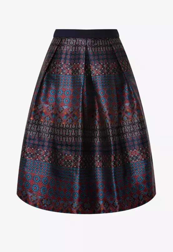Saténová sukně s norským potiskem, Ulla Popken, 2 528 Kč