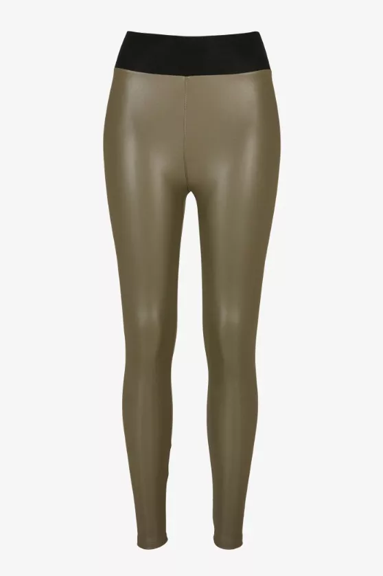 Olivově zelené legíny s vysokým pasem, Urban Classics, 750 Kč