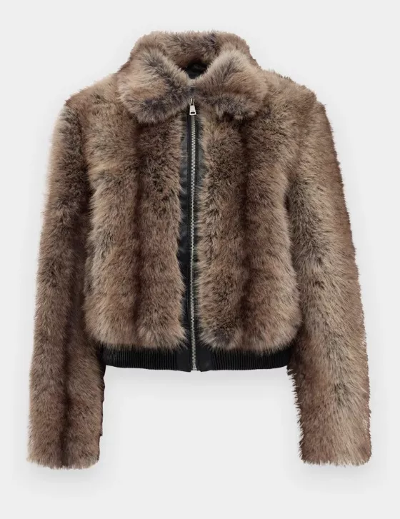 Zimní volnočasová kožešinová bunda, ONLY, 1 404 Kč