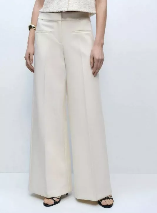 Dlouhé bílé kalhoty, Mango, 1 599 Kč