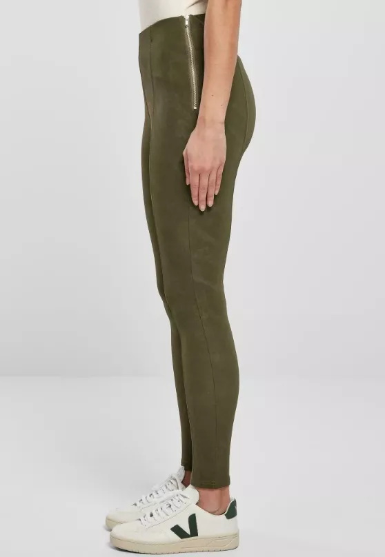 Zelené legíny s postranním zipem, Urban Classics, 625 Kč