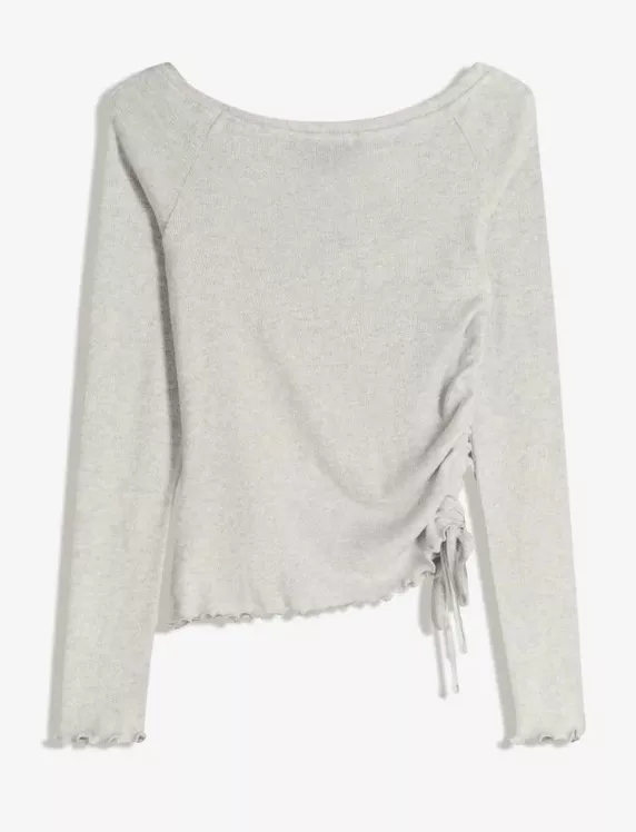 Tričko s postranním řasením, Bershka, 499 Kč