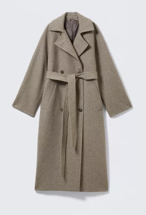 Vlněný trenčkot, Weekday, 2 864 Kč