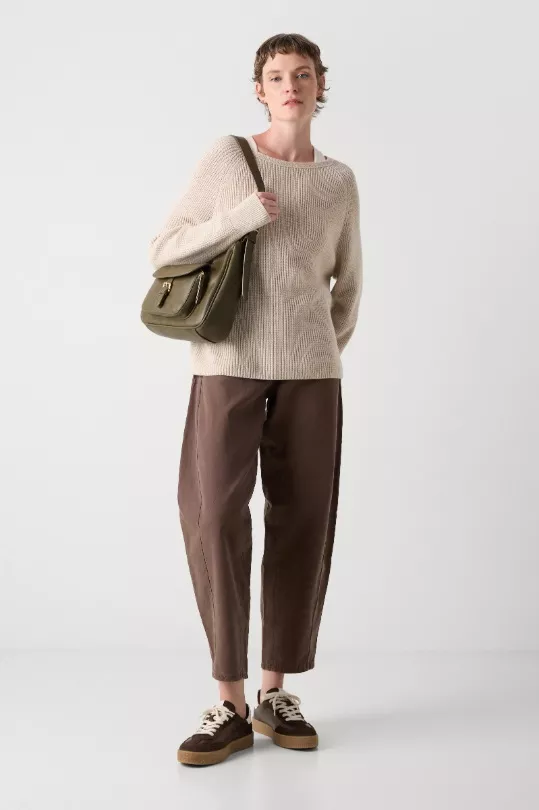 Hnědé barrel džíny, Lindex, 1 440 Kč