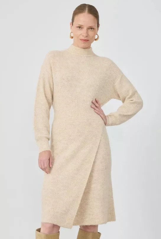 Béžové pletené šaty, Anna Field, 960 Kč