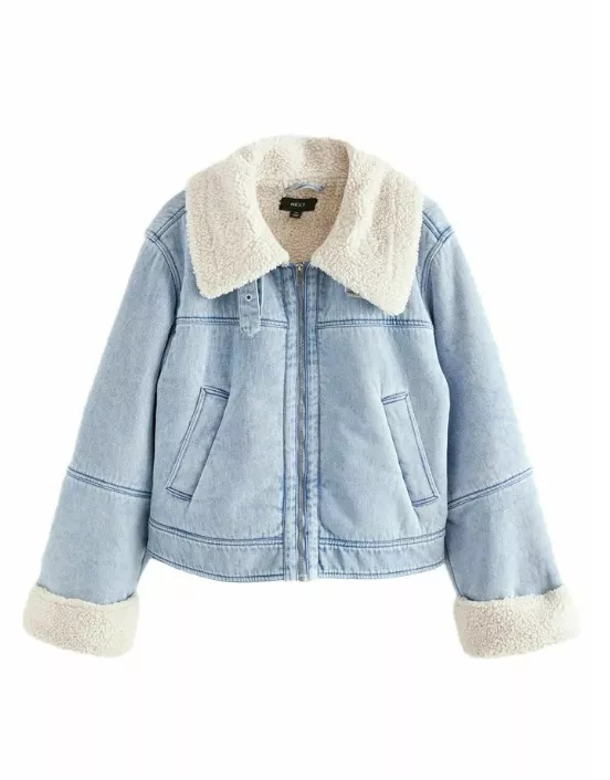 Denimová bunda s beránkem, Next, 2 840 Kč
