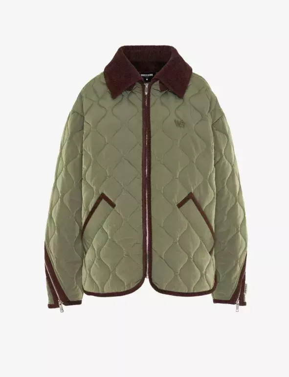 Prošívaná oversized bunda s hnědými detaily, WRSTBHVR, 5 006 Kč