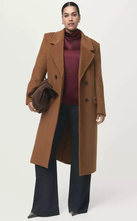 Minimalistický kabát, Mango, 2 999 Kč