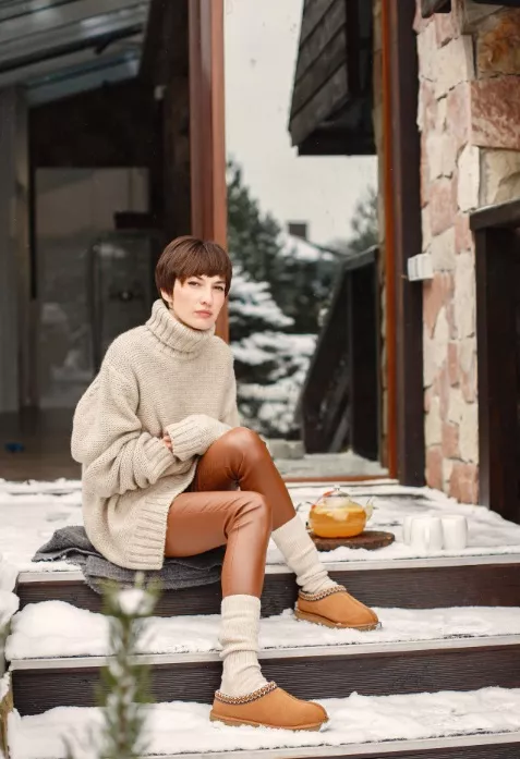 žena v delším svetru