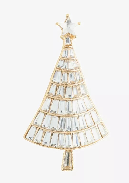 Brož ve tvaru vánočního stromečku, Next, 435 Kč