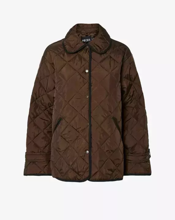 Hnědá prošívaná bunda, Pieces, 1 321 Kč