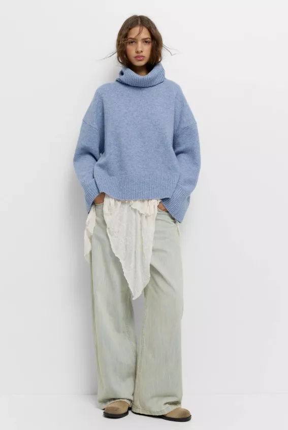 Oversized rolákový svetr, PULL&BEAR, 849 Kč